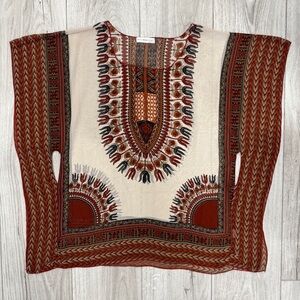 a'gaci Boxy Amazing detail on a Brown Sleeveless Tunic
